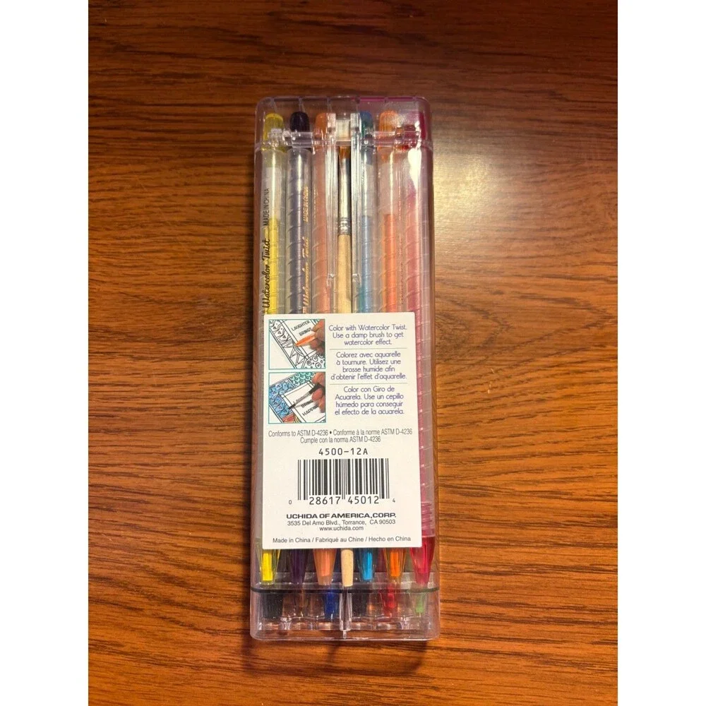 Marvy Uchida Color In Watercolor Twist Pencil Sets Opened Box Never Used